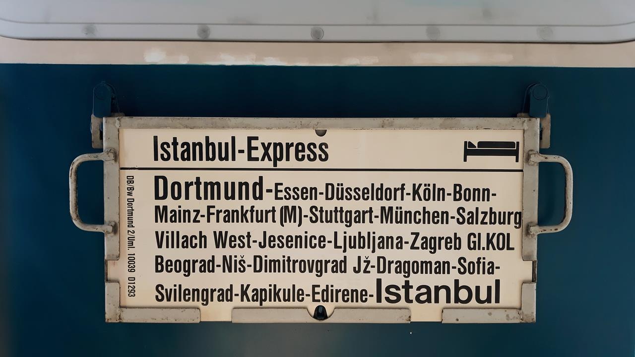 D 1293 Istanbul-Express Dortmund-Instanbul - Alte Zuglaufschilder