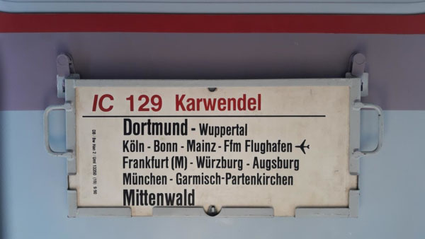Alte Zuglaufschilder Geschichte
